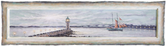 Kutter mit Leuchtturm, Gemälde